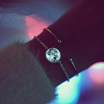 Bracelet lune blanche (lumineux) - HEXAGONE AVENUE