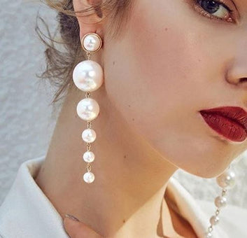 Boucles d'oreilles à perles élégantes - HEXAGONE AVENUE